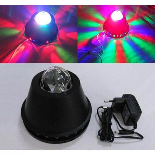 5V external power New RGB Crystal Ball LED RGB Automatic Rotating Stage Light Disco Projector Party Club Bar Show Lighting DJ