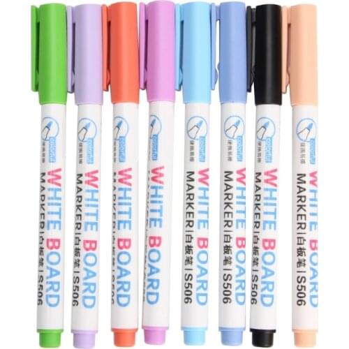8 Colors Wipeable Glass Window Whiteboard Marker Pen Shop Car Decorating Tool