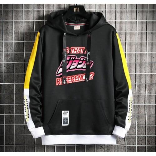 Anime JoJos Bizarre Adventure Hoodie teenagers Popular Harajuku Hoodeds Pullover Streetwear Casual Fake Two-Piece jacket coat