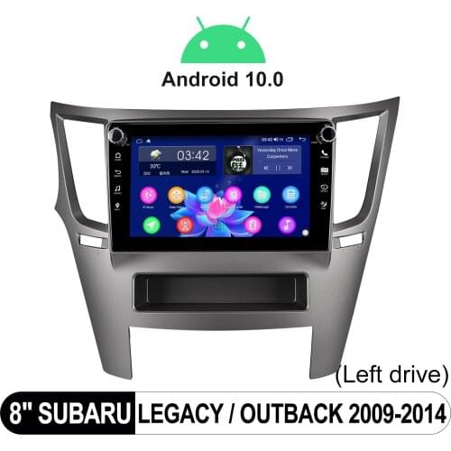 8 Inch Radio 1 din Central Multimedia Players For 2009-2014 Subaru Legacy Outback With Android Auto & Car Stereo Apple CarPlay