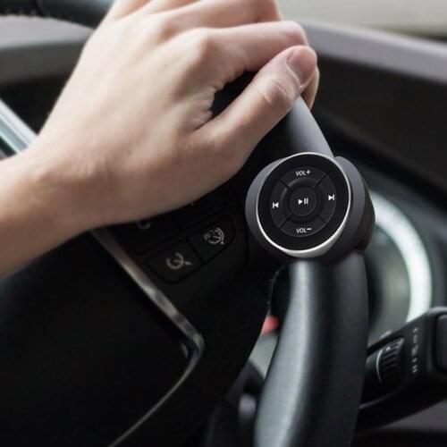 Bluetooth-compatible Car Remote Controller Brand New Carry Around Convenient Steering Wheel Media Shutter for iPhone Android