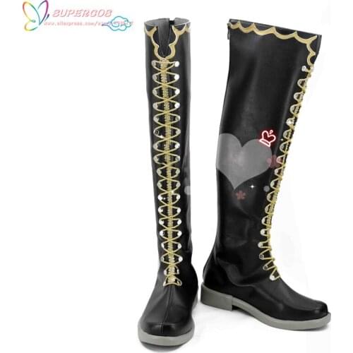 Free Shipping ! BanG Dream Minato Yukina Cosplay Carnaval Shoes Boots Professional Handmade