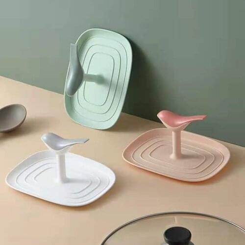Kitchen Spatula Ladle Shelf Bird Shape Spoon Rest Pot Lid Holder Rack Cover Strainer Pad Multifunction Stand Containers