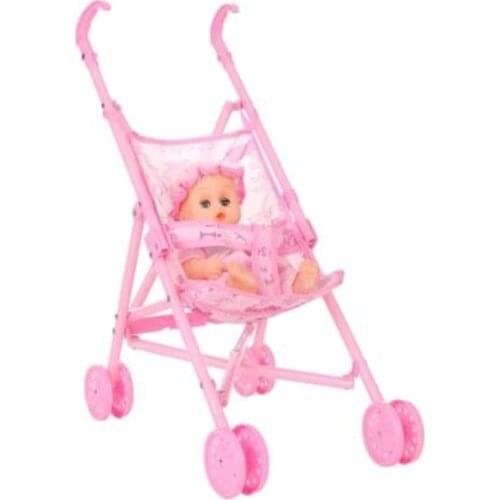 Baby Doll Stroller Nursery Furniture Toys Baby Dolls Carriage Foldable With Doll For 12inch Doll Mini Stroller Toys Gift