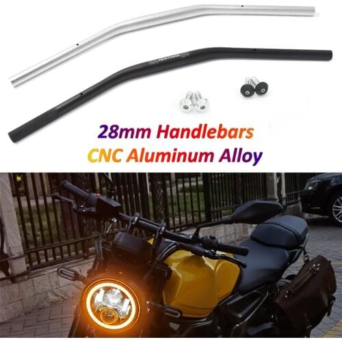 Motorcycle 28mm Handlebars for Renthal CNC Aluminum Alloy Compatible with Tmax 530 Nmax Cafe Racer Monster 696 R6 MT07 PCX 125