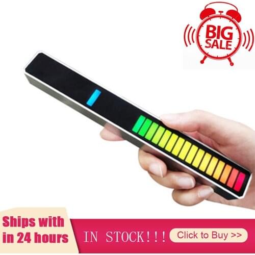 Voice-activated Rhythm Light Stick 32-Bit RGB Audio Spectrum Bar Pickup Ambient DJ LED Display Rhythm Pulse Colorful Signal