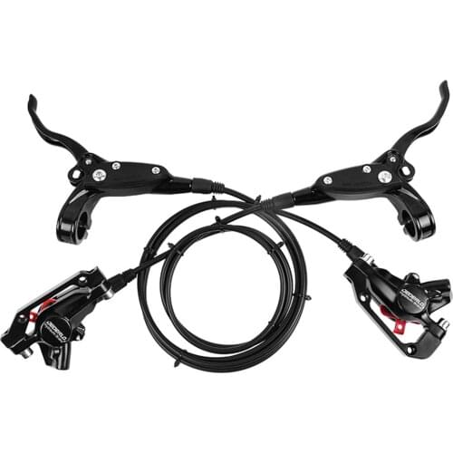 MTB Hydraulic Disc Brake Set Mountain Bike Bicycle Front Rear Brakes with 2-Piston Calipers 3-Finger Brake Levers New