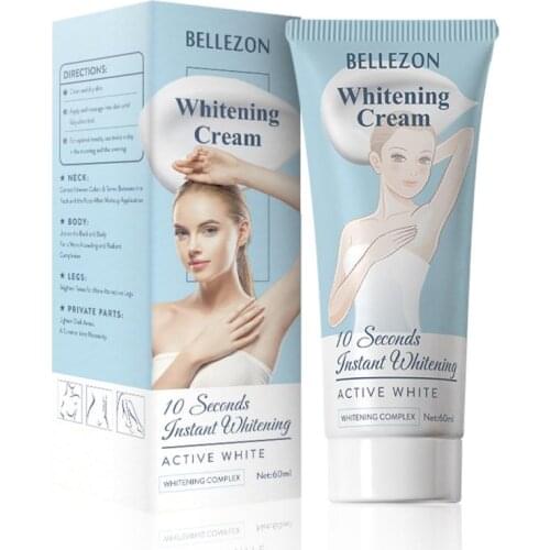 50G Armpit Whitening Cream Skin Lightening Bleaching Smooth Quick Absorb Cream for Underarm Leg Body Private Parts Remove Smell