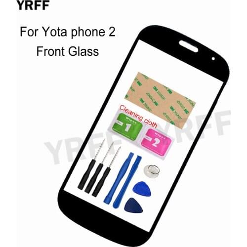 5.0'' Front Panel Glass For Yota phone 2 phone2 YD201 Front Glass Screen Outer Glass Cover Panel Replacement