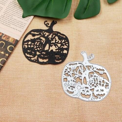 Halloween template metal cutting for scrapbook, embossed pumpkin cutting DIY greeting card gift card decoration making cutting