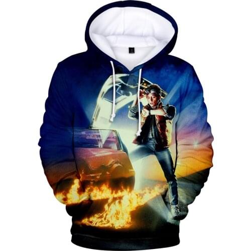 3D Print Back to the Future Hoodies Men Women Fashion Long Sleeve Sweatshirt Mens Casual Hooded Back to the Future 3D Hoodie
