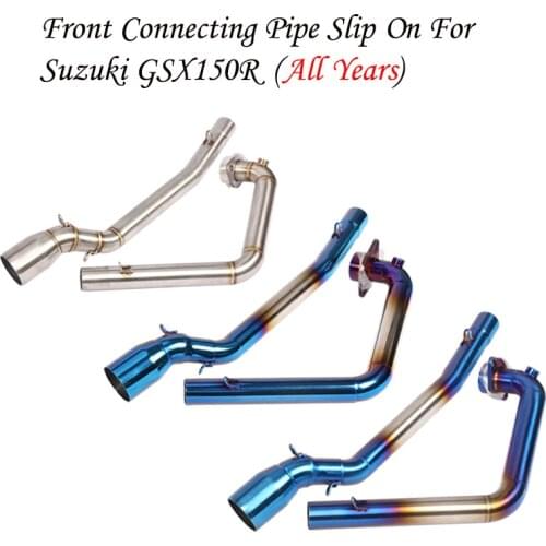 Slip On For Suzuki GSXS150 GSX150R GSXR150 All Year Motorcycle Exhaust Front Middle Pipe Connection Link Pipe Round 51mm Muffler