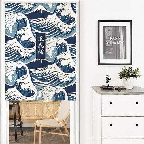 Japanese-style Lucky Cat and Carp Door Curtain Living Room Restaurant Kitchen Half Curtain Feng Shui Curtain Noren