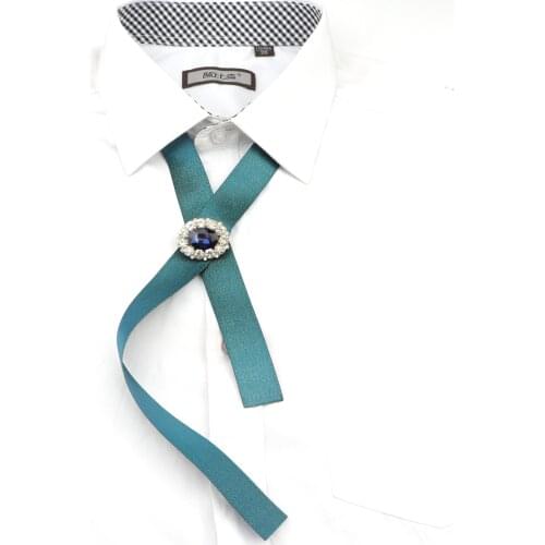 Cross Chic Bow Ties For Women Jewelry Ribbon Tie Bowtie Adjustable Detachable Collar Shirt Accessory Female Bowtie Cravat