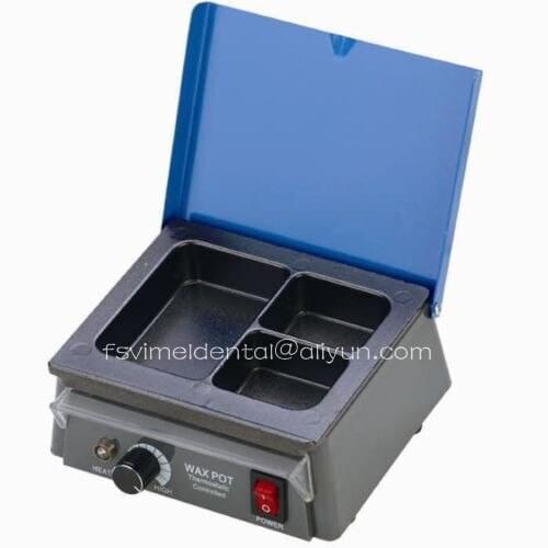 1 Pcs New Dental Lab Equipment Analog Wax Heater Pot 3 Tri-Slot Paraffin Melter Wax Heater