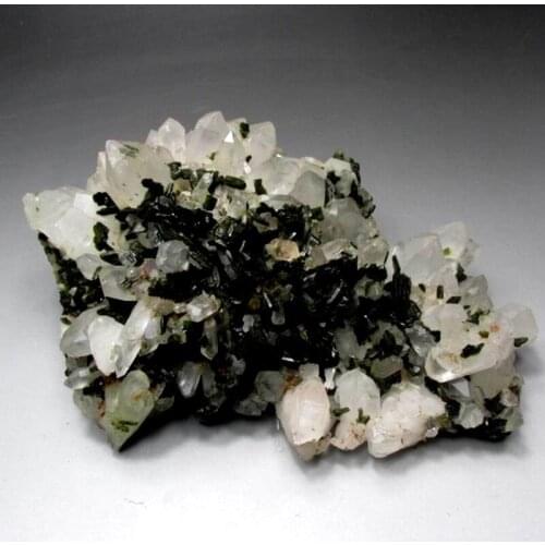 1246g Phantom Quartz Cluster w/ Epidot - crystals and stones healing Mineral specimen Home Decor feng shui decoration