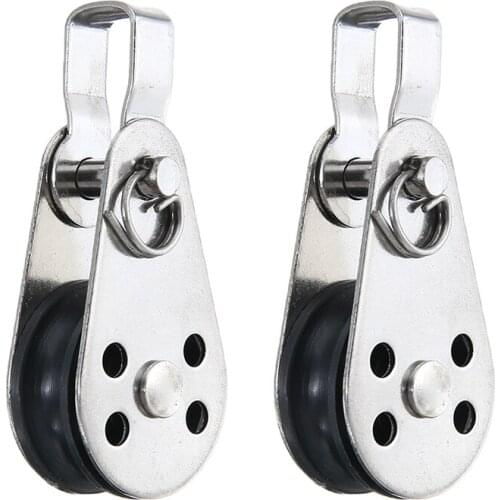 2pcs Bearing Pulley Stainless Steel Pulleys 25mm Single Wheel Loading Accessories Mini Lifting Rope Roller Pulleys Wheels