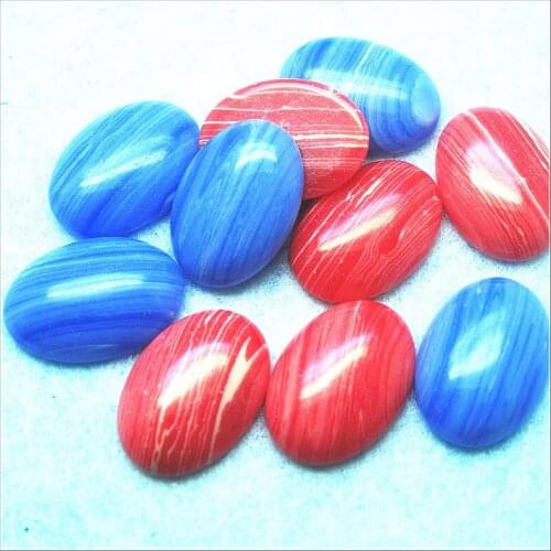 4pcs synthetic stone oval shape 18x25mm sodalite rhodonite stone for women pendants making diy beads loose beads no hole