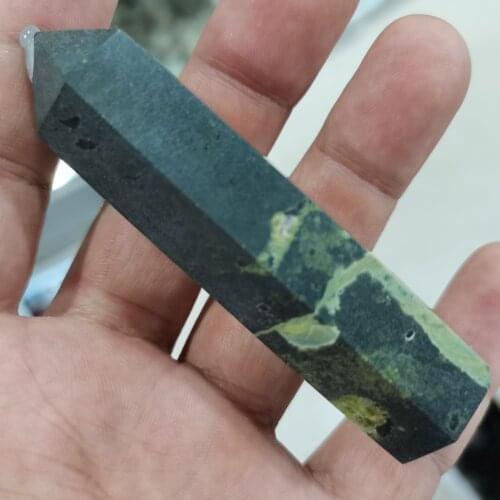 7-8cm Natural Peacock Eye Stone Crystal Wand Point Polished Crystal Quartz Mineral Healing Home Decoration