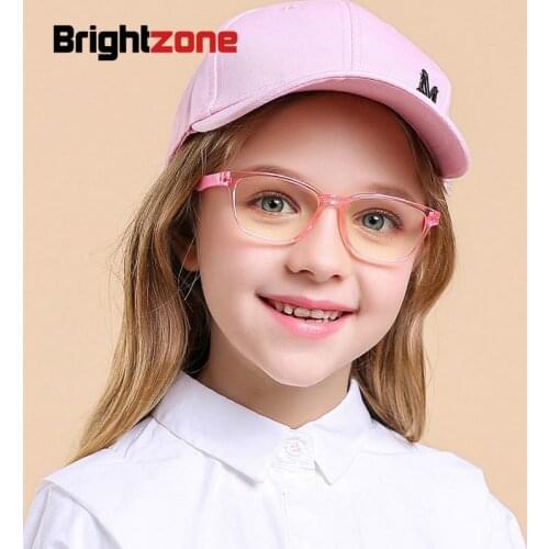 Anti Blue Ray Light Kids Full Rim Gamer Glasses Computer Lovely Pink CuteTR90 Optical Frame Prescription UV400 Eyeglasses Oculos