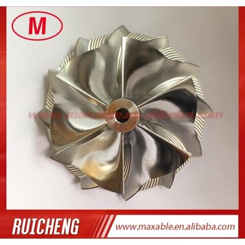 B03G 61.99/77.05mm 6+6 blades Reverse high performance turbocharger billet/milling/aluminum 2618 compressor wheel