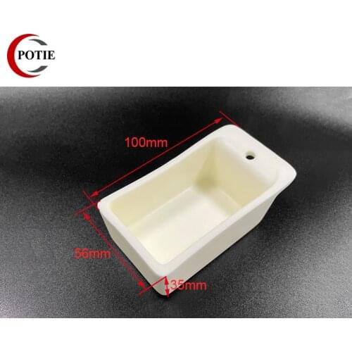 100x56x35mm Perforated Rectangle Shape 99% Alumina Combustion Boat Lab Muffle Furnace
