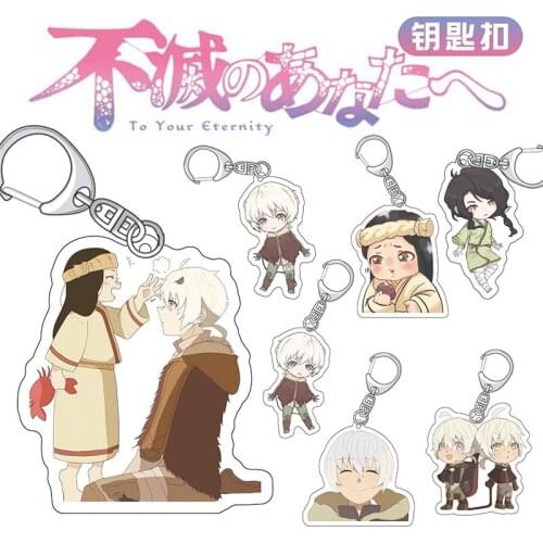 New Anime Fumetsu no Anata e To Your Eternity Cartoon Keychain Figure Model Pendant Keyring Toy Decor Cosplay Collection Acrylic