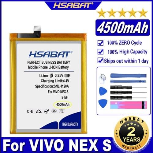 HSABAT B-E6 4500mAh Battery for VIVO NEX S Front Fingerprint Unlock SmartPhone Replacement Batteries