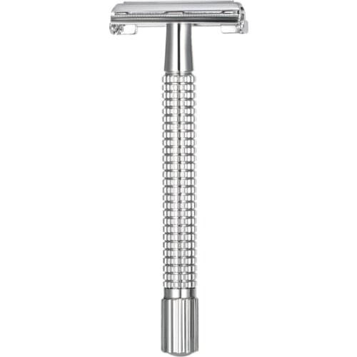 Weishi Double Edge Safety Razor Long Handle Butterfly Open Classic Safety Razor manual razor barber shaving 1 Handle & 5 blades
