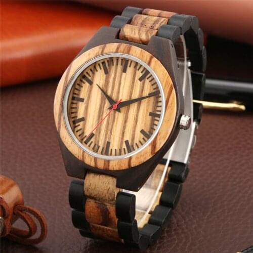 Creative Mens Wooden Watches Bamboo Strap Quartz Analog Display Watch Nature Wood Sport Clock Bamboo Bracelet Strap Gift Reloj