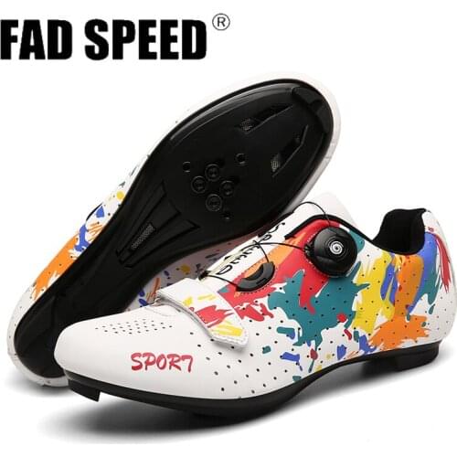 Fashion Cycling Shoes Road Outdoor Sports SPD Self-Locking MTB Bike Sneakers Men Racing Women Bicycle Mountain Flat Cleat Shoes