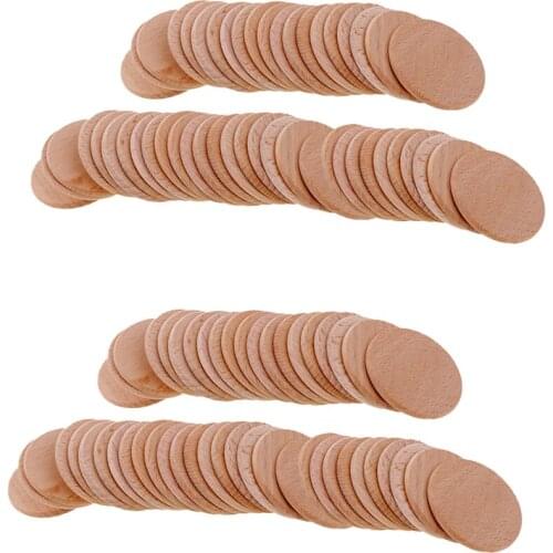 100 Pieces Natural Round Unfinished Wood Round Circle Discs Embellishments for DIY Art Crafts Hobbies 36mm