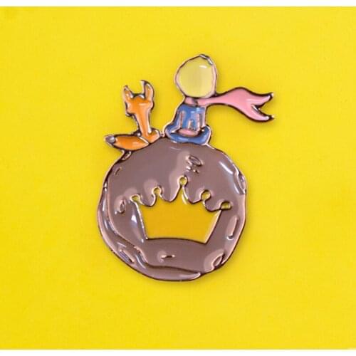Brooches Cartoon Metal Badges On Clothes Jeans Jackets Little Prince Enamel Pins For Backpacks