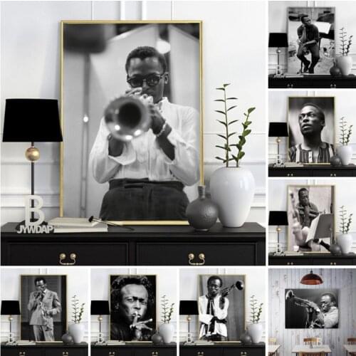 Miles Davis Poster Jazz Music Star Posters and Prints Wall art Decoration Canvas Painting art Home Decor