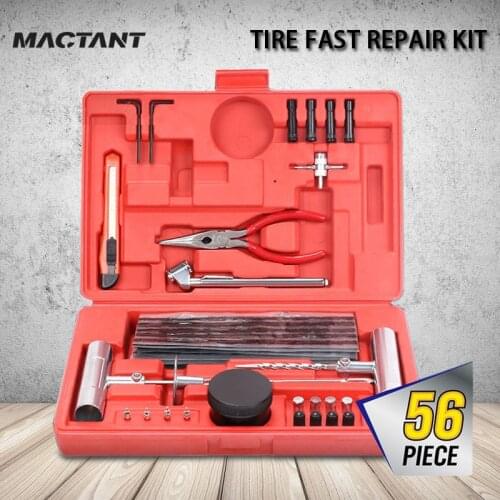 Outdoor Self Driving Emergency Vacuum Tire Quick Repair Tool Set 56pc Manual Automobile Tyre Fast Changing