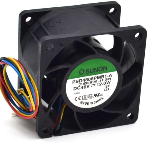 New 6CM 60mm 6038 48V 12W PSD4806PMB1-A server winds of the 4-wire cooling fan 60*60*38mm