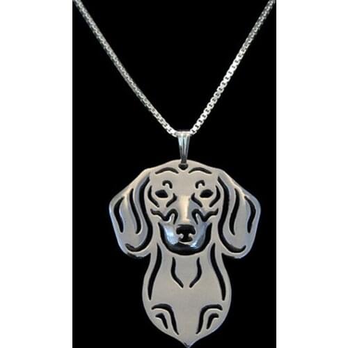 New Unique Romantic Gold Silver Color Dachshund Pendant Necklace Hunger Games Necklace Women Best Friend Choker