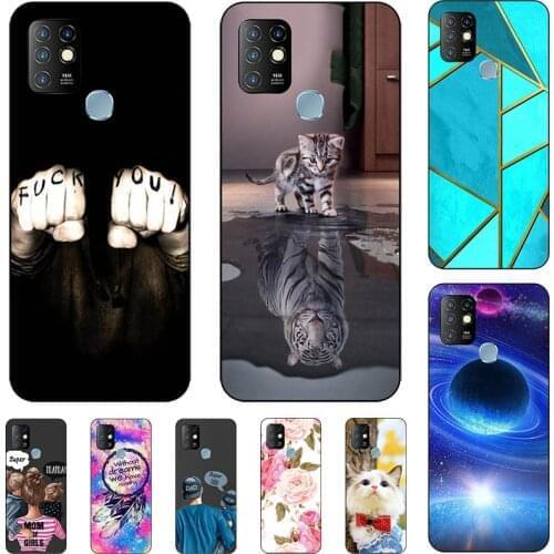 New Silicone Phone Case For Infinix Hot 10 X682 Hot10 Lite X657 Case For infinix Hot 10 Play X688 Cartoon Soft Cover Phone Coque
