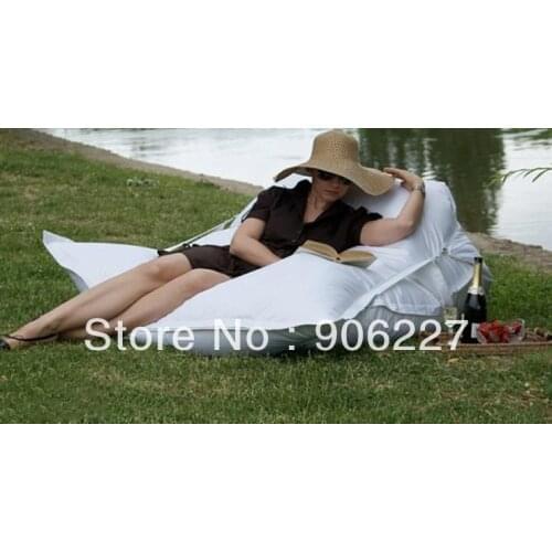 The original !! outdoor buggle up white bean bag chair, waterproof strong beanbag recliner , garden sofa chair