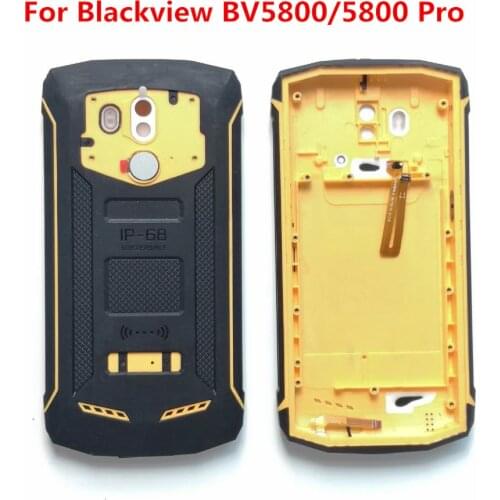 Original For Blackview BV5800 Battery Cover+Fingerprint Sensor FPC For Blackview BV5800 Pro Phone Battery Bateria Cover