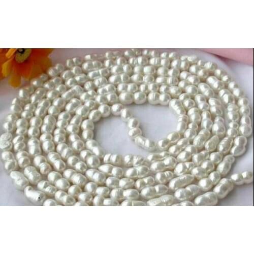 30'' 50'' 80cm 125cm 16mm white baroque double pearl necklace natural Freshwater PEARL Women Jewelry 35cm 43cm 15'' 17