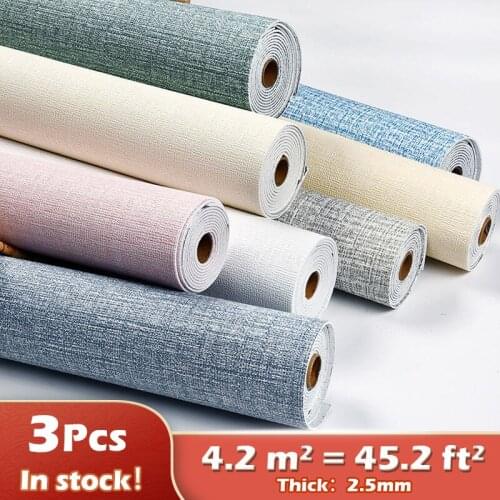 2.8mx0.5m 3PCS Self Adhesive Wallpaper and Sticker 3D Wall Panel Living Room Brick Stickers Bedroom Kids Room Brick Papers Home