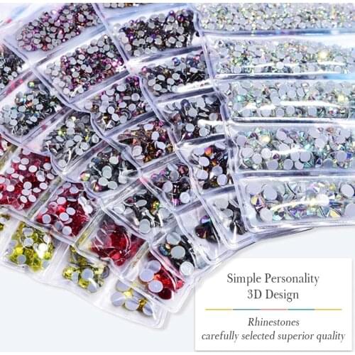 1368pcs Mixed Sizes Colorful Hot Fix Rhinestone Flatback Crystal Glass Stone стразы Hotfix Rhinestone For Wedding Dress DIY A98