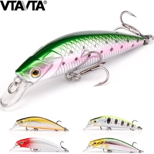 VTAVTA Sinking Minnow Trout Lures For Fishing 60mm 5.5g Black Minnow Wobblers For Pike Artificial Bait Crankbaits Fishing Tackle