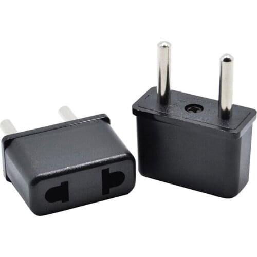 Universal Copper CE Euro 4.0mm 4.8mm 2poles 2pin AU US to eu mini Electrical AC power plug travel Converter Adapter plug 6A 250V