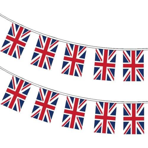 Xvggdg 20pcs/set Union Jack Flag Pennant UK String Banner britain Buntings Festival Party Holiday Decorat