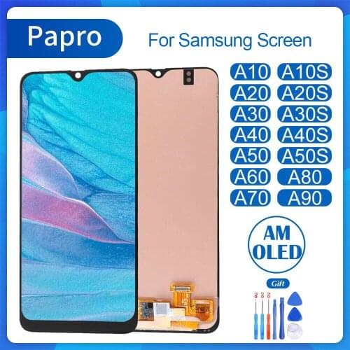 OEM For Samsung Galaxy A10 A20 A30 A40 A50 A60 A70 A80 A90 A10s A20s A30s LCD Touch Screen Display With Frame Assembly Parts