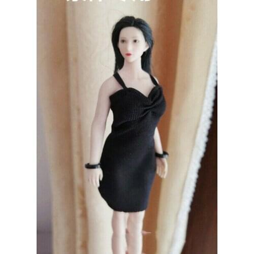 1/12 Female Black Sexy Dress Model for 6" Phicen TBLeagure figure Doll Toys