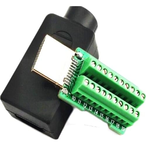 10pcs HDMI 2.0 Male Version 1.4 Welding Free High Definition Engineering Wire Cable Adapter Connector Terminal DIY