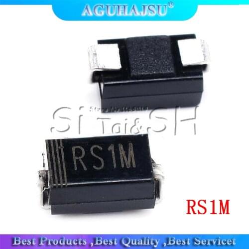 100 teile/los RS1M DO-214AC SMA FAST RECOVERY RECTIFIER FR107 SMD